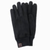 Ombre Men's eco suede gloves with welt - black
