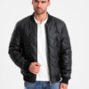 Ombre Men's embossed bomber jacket - black