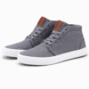 Ombre Men's high-top cotton canvas sneakers shoes - gray