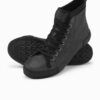 Ombre Men's high-top sneakers with decorative upper - graphite