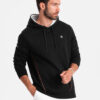 Ombre Men's hoodie with zippered pocket - black