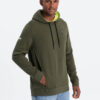Ombre Men's hoodie with zippered pocket - olive