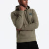 Ombre Men's kangaroo hoodie with logo - olive