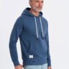 Ombre Men's kangaroo sweatshirt with hood - navy blue