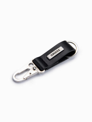 Ombre Men's key ring with snap hook - black