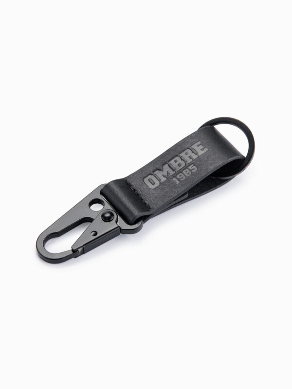 Ombre Men's key ring with snap hook - black