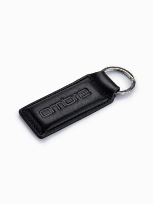 Ombre Men's key ring with snap hook - black