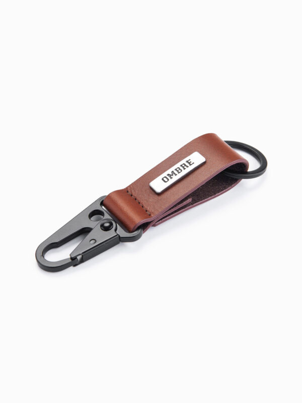 Ombre Men's key ring with snap hook - black