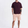Ombre Men's knit shorts with drawstring and pockets - powder pink