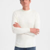 Ombre Men's knitted half turtleneck with viscose - cream