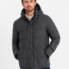 Ombre Men's lightweight jacket with mesh lining and hood - black