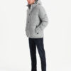 Ombre Men's lightweight jacket with mesh lining and hood - grey