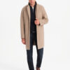 Ombre Men's lightweight single-breasted coat - beige
