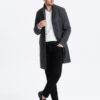 Ombre Men's lightweight single-breasted coat - graphite