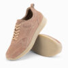 Ombre Men's lightweight suede sports style sneakers - beige