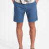 Ombre Men's linen blend short shorts - blue denim