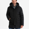 Ombre Men's long seasonal outdoor style jacket - black