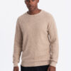 Ombre Men's mélange structured knit sweater - sand
