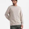 Ombre Men's mélange sweatshirt with embroidered logo - beige