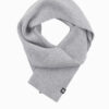 Ombre Men's monochrome ribbed knit scarf - grey