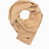 Ombre Men's monochrome scarf with tassels - light brown