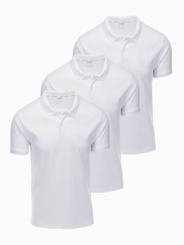 Ombre Men's pique knit polo shirt set 3-pack