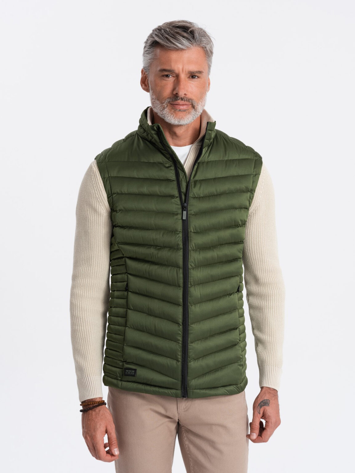 Ombre Men's quilted sleeveless