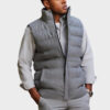 Ombre Men's quilted wool sleeveless jacket - grey melange