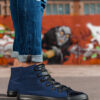 Ombre Men's shoes sneakers in combined materials - navy blue