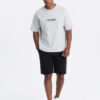Ombre Men's short ottoman knit sweat shorts - black