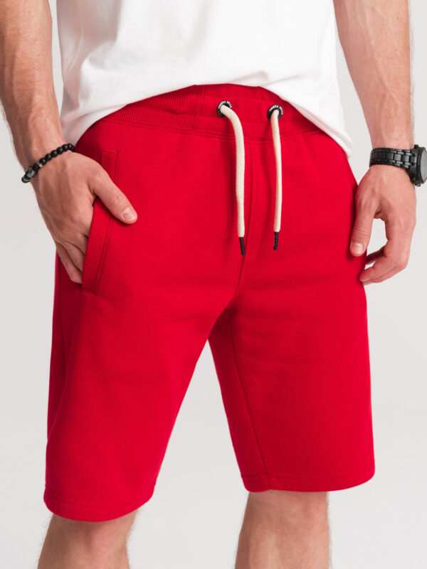 Ombre Men's short shorts with pockets - red