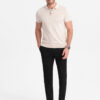 Ombre Men's smart chino pants SLIM FIT - black
