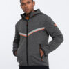 Ombre Men's sports jacket with adjustable hood and reflector - graphite