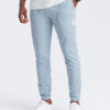 Ombre Men's structured knit sweatpants - light blue