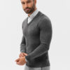 Ombre Men's sweater with white collar