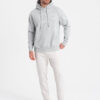 Ombre Men's sweatpants joggers on elastic with stitching - white