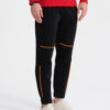 Ombre Men's sweatpants with contrast stitching - black