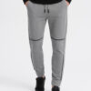 Ombre Men's sweatpants with contrast stitching - gray