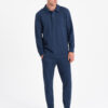 Ombre Men's tracksuit set sweatshirt with polo collar + pants