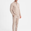 Ombre Men's tracksuit set sweatshirt with polo collar + pants