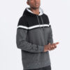 Ombre Men's tri-color hoodie - gray