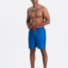 Ombre Men's two-tone ribbed swim shorts - dark blue