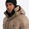 Ombre Men's winter cotton knit beanie hat - black