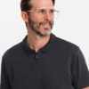 Ombre Men's zippered collar polo shirt - black
