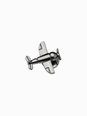 Ombre Metal decorative clothes pin aircraft with propeller - black
