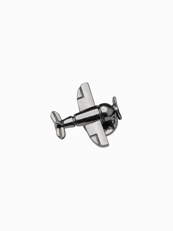 Ombre Metal decorative clothes pin aircraft with propeller - black