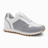 Ombre Patchwork men's shoes sneakers with combined materials - white and gray