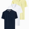 Ombre Set of men's pique knit polo shirts 3-pack
