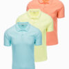 Ombre Set of men's pique knit polo shirts 3-pack