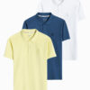 Ombre Set of men's pique knit polo shirts 3-pack